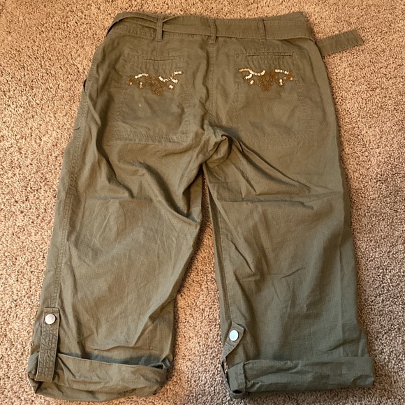 Cache gold and brown beaded size 4 Capri pants - Picture 6 of 6